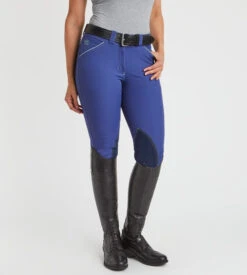 Piper Evolution Breeches Knee Patch -Marys Tack and Feed Store piper evolution kp saphire aquamarine front 33063 smartpak 95684.1665607488