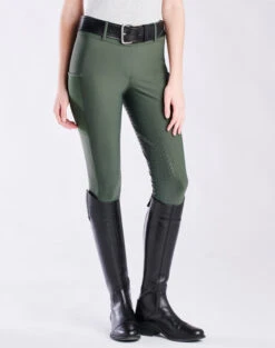 Piper Fusion Breeches Full Grip -Marys Tack and Feed Store piper fusion full grip dk.olive front 32381 smartpak 2 48530.1679004498