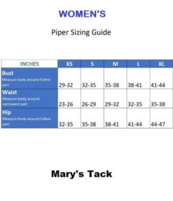 Piper Evolution Breeches Full Seat -Marys Tack and Feed Store piper size guide 34786.1690575345