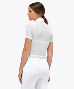 Cavalleria Toscana Pique Mesh Polo Short Sleeve 7 Cavalleria Toscana Pique Mesh Polo Short Sleeve -Marys Tack and Feed Store pique tech mesh polo ss white back POD343 PA005 0101 cavalleria toscana 23773.1684977435