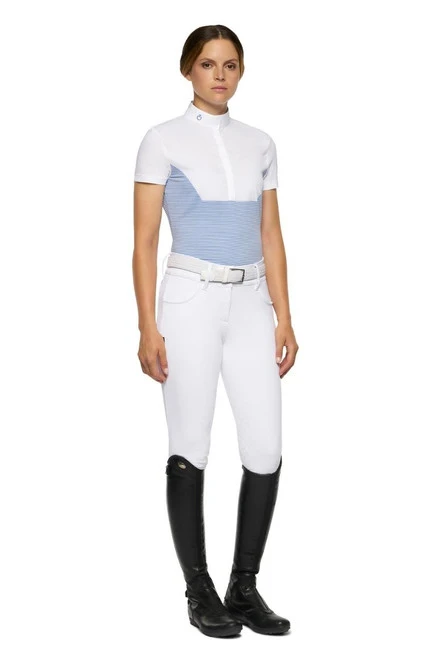 Cavalleria Toscana Seersucker Poplin Bib Shirt Short Sleeve 4 Cavalleria Toscana Seersucker Poplin Bib Shirt Short Sleeve - Image 2