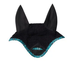 WeatherBeeta Prime Leopard Ear Bonnet -Marys Tack and Feed Store prime leopard ear bonnet turquoise front 1006960006 weatherbeeta 51821.1625005269