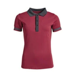 Kingsland Prisha Tech Polo Short Sleeve -Marys Tack and Feed Store prisha tech polo ss burgundy 2220202408 kingsland 65047.1667014924
