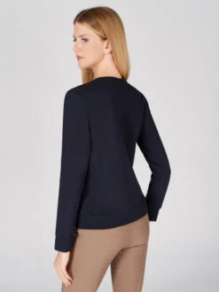 Vestrum Procida Horse Sweatshirt -Marys Tack and Feed Store procida horse sweater navy back W6722 65038 00079 vestrum 40044.1681613481