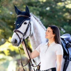 LeMieux Puissance Ear Bonnet SU25 5 LeMieux Puissance Ear Bonnet SU25 -Marys Tack and Feed Store puissance fly hood su25 navy on horse IT06352004 lemieux 98266.1751588456