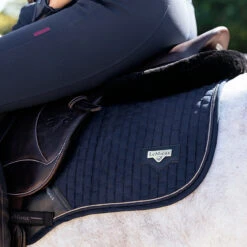 LeMieux Puissance Suede CC Pad SU25 -Marys Tack and Feed Store puissance suede cc pad su25 navy detail IT06350005 lemieux 91462.1751581815
