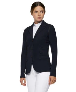 Cavalleria Toscana R-EVO Jersey Tech Knit Show Jacket -Marys Tack and Feed Store r evo lt tech knit jacket navy front GGD036 JC019 7901 CT 76115.1641944216