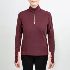Irideon Women's Radiant Half Zip -Marys Tack and Feed Store radiant 1 2 zip cozy top henna front 30 7101 HNA irideon 45627.1666227138