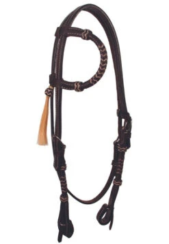 BLR Rawhide Trim Round One Ear Headstall