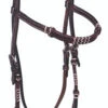 BLR Rawhide Turquoise Brow Headstall -Marys Tack and Feed Store rawhide trqs brow hs dark 2344 DK buffalo leather 31591.1646865185