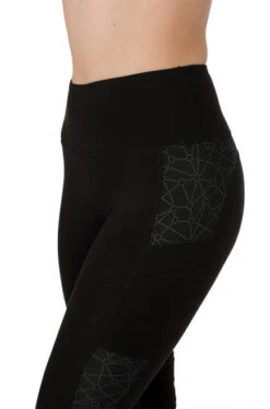 Horseware Ireland Horseware Reflective Riding Tights -Marys Tack and Feed Store reflective riding tights black reflect side detail CLHRTS KREF horsewear 02635.1651265985