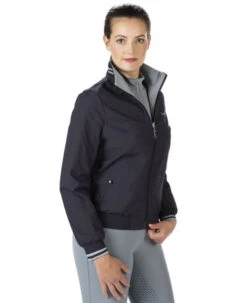 HKM Reverse Blouson Jacket 11 HKM Reverse Blouson Jacket -Marys Tack and Feed Store reverse blouseon jacket dark blue side hkm 82411.1651779803