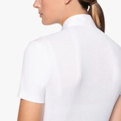 Cavalleria Toscana REVO Premier Polo Short Sleeve -Marys Tack and Feed Store revo premier polo ss white back detail POD298 JC033 0001 cavalleria toscana 08301.1659744778