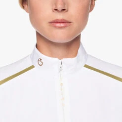 Cavalleria Toscana REVO Premier Polo Short Sleeve -Marys Tack and Feed Store revo premier polo ss white front detail POD298 JC033 0001 cavalleria toscana 04933.1659744788