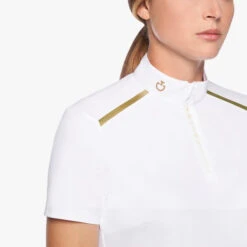 Cavalleria Toscana REVO Premier Polo Short Sleeve -Marys Tack and Feed Store revo premier polo ss white side detail POD298 JC033 0001 cavalleria toscana 70734.1659744783