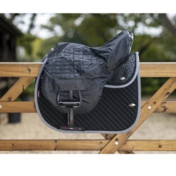 LeMieux Waterproof Ride On AP/CC & Dressage Saddle Covers -Marys Tack and Feed Store ride on cc saddle cover black lifestyle 5382 lemieux 80219.1636829704