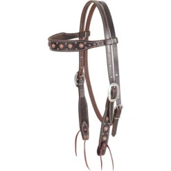Martin Saddlery Rope Edge Dots Brow Headstall