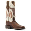 Ariat Round Up Southwest StretchFit Western Boot -Marys Tack and Feed Store round up sw stretchfit brown.wh inside 10044434 ariat 00921.1677192554