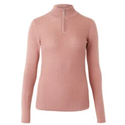 B Vertigo Ruth 1/4 Zip Sweater -Marys Tack and Feed Store ruth sweater old rose pink 33546 ORPI b vertigo 89492.1667872970