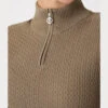 B Vertigo Ruth 1/4 Zip Sweater -Marys Tack and Feed Store ruth sweater shiitake beige zipper 33546 SBE b vertigo 06065.1667873000