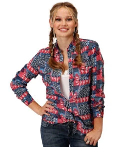 Roper Bandana Print Rayon Shirt