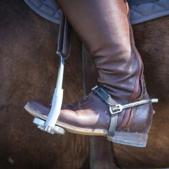 MDC S Flex Stirrups -Marys Tack and Feed Store s flex stirrup silver in use mdc 16753.1719860139