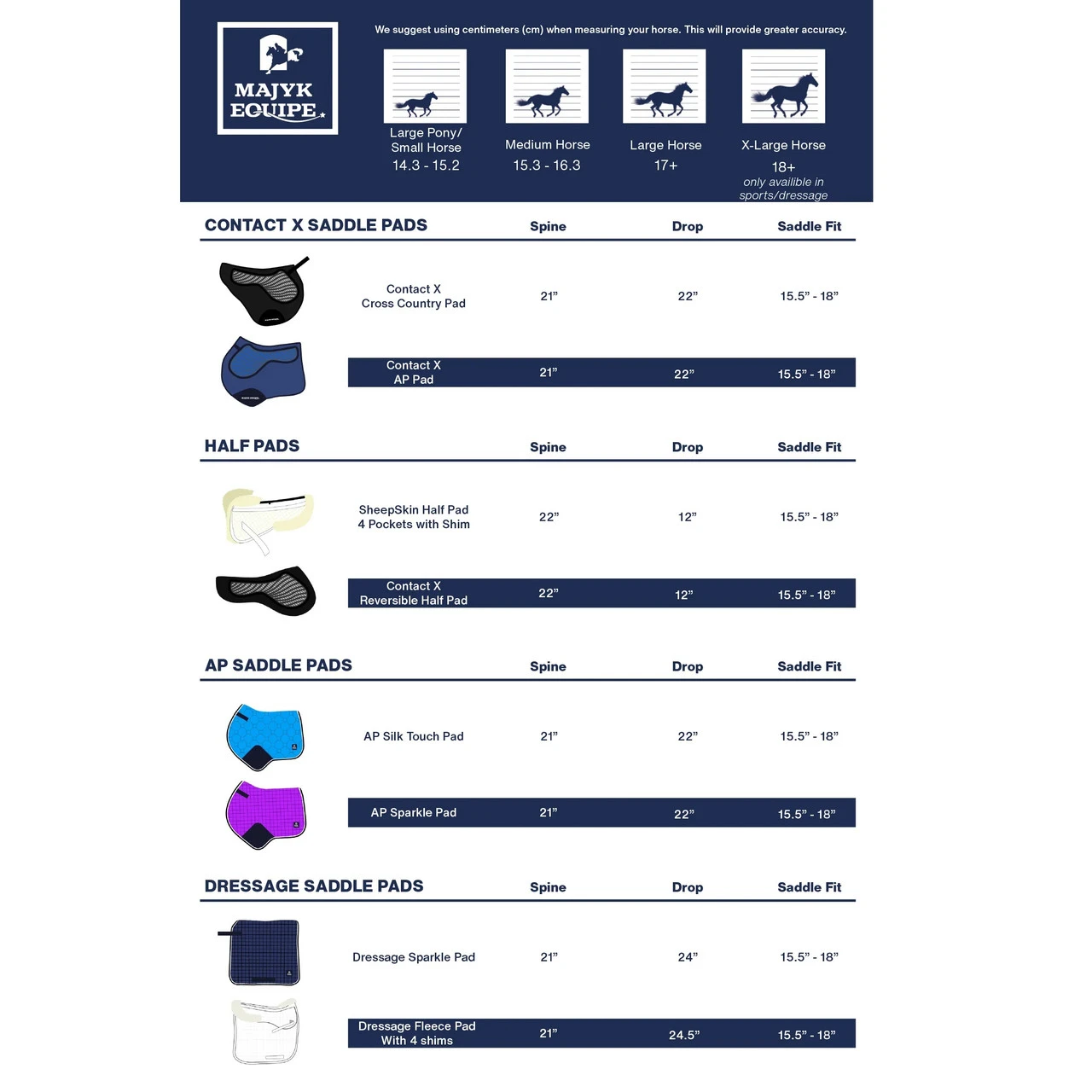 Majyk Equipe High Loft Fleece Correction Half Pad 8 Majyk Equipe High Loft Fleece Correction Half Pad - Image 6