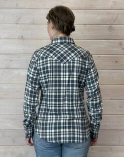 Kimes Ranch San Mateo Flannel Coolmax Shirt -Marys Tack and Feed Store san mateo flannel coolmax ls pewter back F22 939283 kimes 62357.1668737110