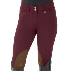 Romfh Sarafina Euro Breeches Knee Patch -Marys Tack and Feed Store sarafina euro breech classic dark raisin 468455 romfh 81137.1665176174