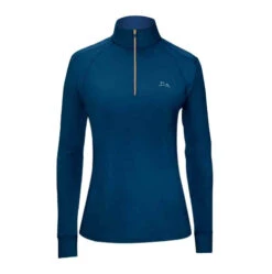 RJ Classics Sienna 37.5 Training Shirt -Marys Tack and Feed Store sienna 37.5 LS shirt navy gold front SN512B rj classics 87800.1661457001