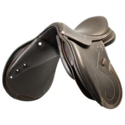 Signature By Antarès Jumping Saddle Calf Lined -Marys Tack and Feed Store signature jump calf tobacco 3 4 front SIGOBSC V antares 51617.1684789935