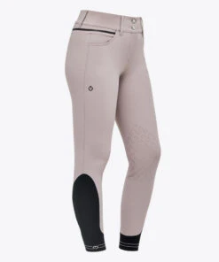 Cavalleria Toscana Silicone Logo Breeches Knee Grip -Marys Tack and Feed Store silicone print ct breeches blush side PAD175 JE010 1A00 cavalleria toscana 02836.1659819124