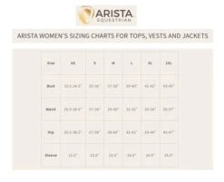 Arista Essential Solid Quarter Zip -Marys Tack and Feed Store size chart arista 46094.1672852064