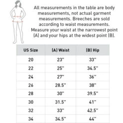Horze Kacy Winter Denim Full Grip Breeches 6 Horze Kacy Winter Denim Full Grip Breeches -Marys Tack and Feed Store size chart breeches women horze 10196.1639860329