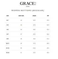 Grace In LA Easy Fit Classic Western Jean -Marys Tack and Feed Store size chart grace in la 97847.1657824296