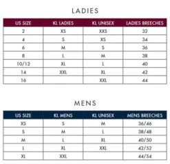 Men's Kingsland Kenton Breeches Knee Grip -Marys Tack and Feed Store size chart kingsland 06315.1665257507