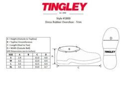 Tingley Weather Fashions Rubber Overshoes For Men 7 Tingley Weather Fashions Rubber Overshoes For Men -Marys Tack and Feed Store size guide tingley 95459.1568064920