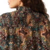 Wrangler Smocked Print Blouse -Marys Tack and Feed Store smocked print blouse ls multi detail 112321683 wrangler 68403.1667959649