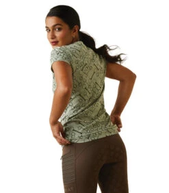 Ariat Snaffle Bit Tee -Marys Tack and Feed Store snaffle tee ss basil back 10046653 ariat 30925.1674870258