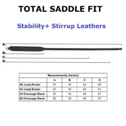 Total Saddle Fit Stability+ Stirrup Leathers -Marys Tack and Feed Store stability stirrup leather size chart STRPW PL JMP total saddle fit 96737.1729106237