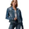 Grace In LA Star Denim Jacket 1 Grace In LA Star Denim Jacket -Marys Tack and Feed Store star denim jacket front w grace la 87588.1690416548