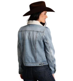 Stetson Ladies Sherpa Denim Jacket 7 Stetson Ladies Sherpa Denim Jacket -Marys Tack and Feed Store stetson denim jacket denim back 1109805940075 stetson 15584.1665015849