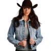 Stetson Ladies Sherpa Denim Jacket -Marys Tack and Feed Store stetson denim jacket denim front 1109805940075 stetson 33960.1665015852