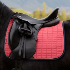 LeMieux Suede Dressage Square Pad AW25 15 LeMieux Suede Dressage Square Pad AW25 -Marys Tack and Feed Store suede drsg pad au25 cranberry detail IT07093 lemieux 95858.1755640470