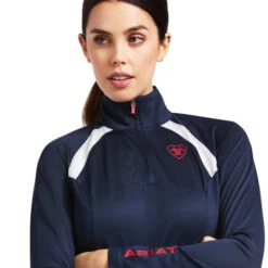 Ariat Team Sunstopper 2.0 1/4 Zip Baselayer -Marys Tack and Feed Store sunstopper 2.0 baselayer team navy front2 10039184 ariat 29452.1645662920