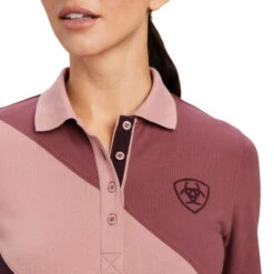 Ariat Taryn Polo Long Sleeve -Marys Tack and Feed Store taryn polo ls ginger mulberry detail 10041357 ariat 75353.1661217646