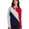 Ariat Taryn Polo Long Sleeve -Marys Tack and Feed Store taryn polo ls red grey navy front 10041356 ariat 24859.1661217900