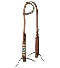 Turquoise Cross Aztec One Ear Headstall