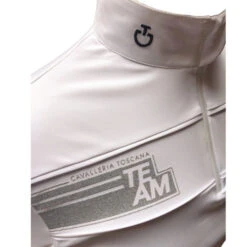 Cavalleria Toscana Team Daytona Polo Short Sleeve -Marys Tack and Feed Store team daytona polo ss white logo POD297 JE022 0001 cavalleria toscana 68071.1661550817