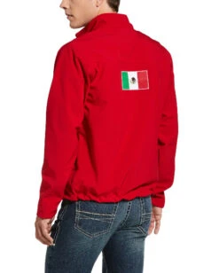 Men's Ariat Team Softshell Mexico Jacket -Marys Tack and Feed Store team mexico softshell red back 10033525 ariat men 30417.1670379219